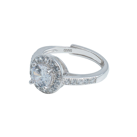Inel Round Halo Split Band