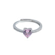 Inel Heart Solitaire Pink