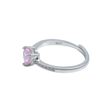 Inel Heart Solitaire Pink