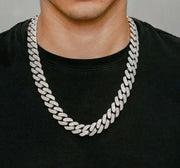 Colier Cuban 60 de cm (Argintiu/Auriu)