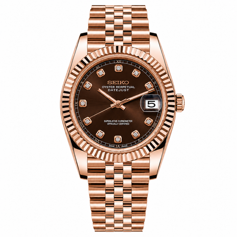 CEAS SEIKO DATEJUST- ROSE CHOCOLATE
