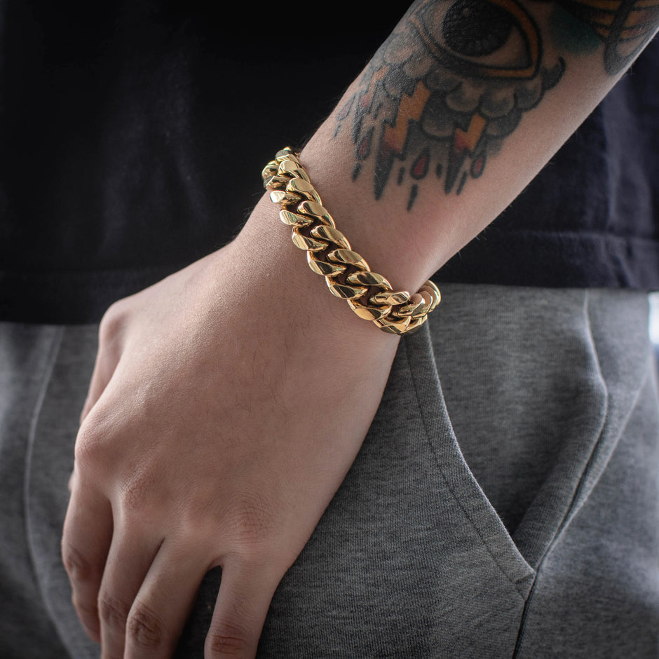 Bratara Cuban Clasic, fara pietre