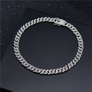 Set 2 Coliere Cuban și Diamond Argintiu