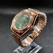 CEAS SEIKO DAYDATE - ROSE GREEN