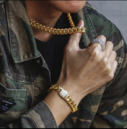 Set Cuban INOX GOLD 18k