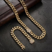 Set Cuban INOX GOLD 18k