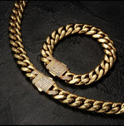 Set Cuban INOX GOLD 18k