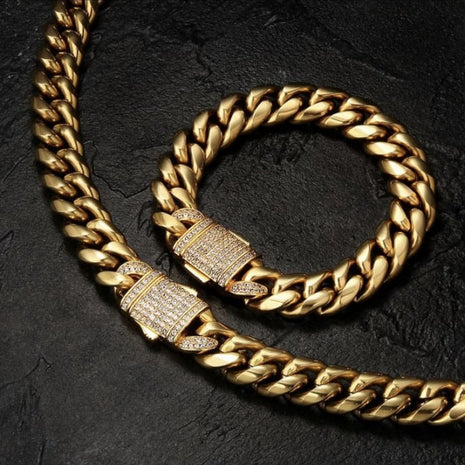 Set Cuban INOX GOLD 18k