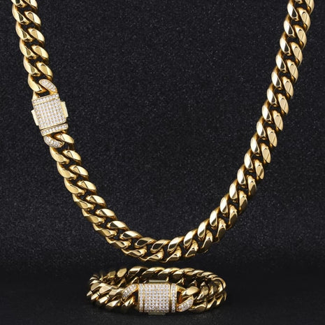 Set Cuban INOX GOLD 18k