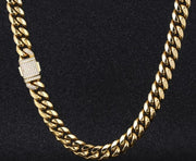 Colier Cuban INOX GOLD 18k