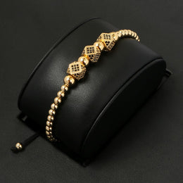 Bratara Black Diamond Dices Gold