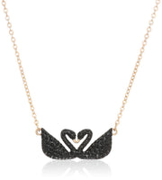 Set Lebede Negru Rose gold