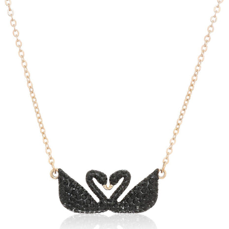 Set Lebede Negru Rose gold