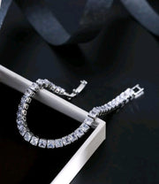 Set Colier și Bratara Tennis, Silver cu Cristal