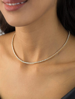 Colier Tennis, Auriu