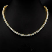 Set Colier și Bratara Tennis, Gold cu Cristal