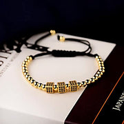 Bratara pe snur, model Anine cu insertii de zirconiu