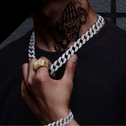 Colier  Cuban Argintiu