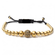 Bratara model glob din inox aurit, Lux unisex.