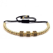 Bratara pe snur, model Anine cu insertii de zirconiu