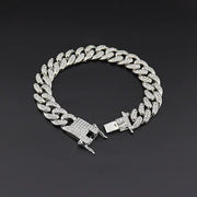 Bratara Cuban Argintiu