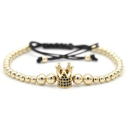 Bratara model Coroana, reglabila auriu, Lux unisex.