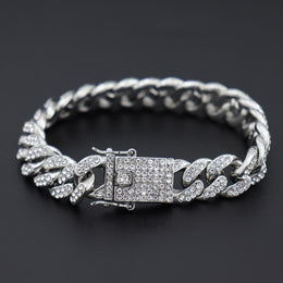 Bratara Cuban Argintiu