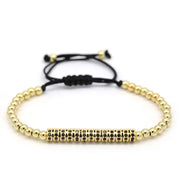 Bratara model Gold bar, macrame.