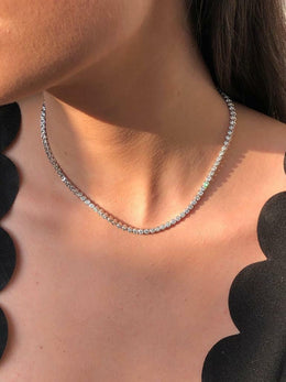 Colier Tennis, Argintiu