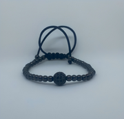 Bratara model glob din inox, Lux unisex, Negru.