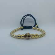 Bratara model glob din inox aurit, Lux unisex.